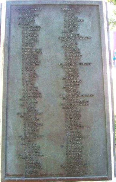 UNION SOLDIERS MONUMENT PLAQUE C