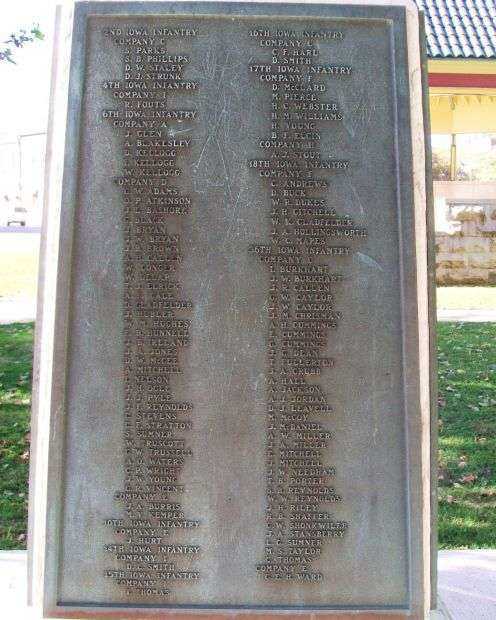 UNION SOLDIERS MONUMENT PLAQUE B
