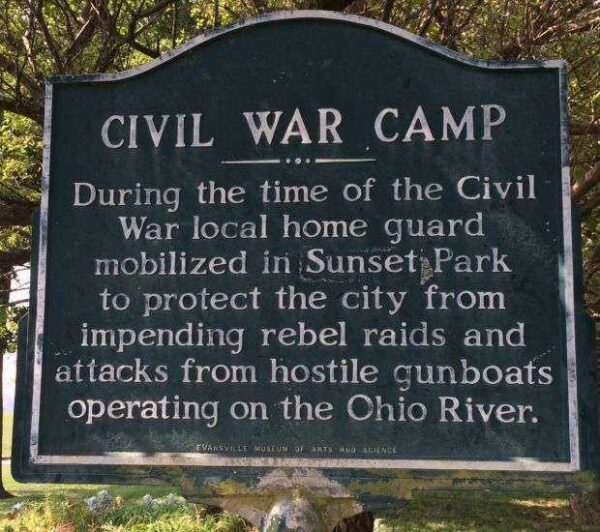 CIVIL WAR CAMP MEMORIAL MARKER