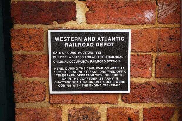 WESTERN AND ATLANTIC RAILROAD DEPOT MEMORIAL PLAQUE