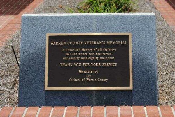 WARREN COUNTY VETERAN’S MEMORIAL PLAQUE