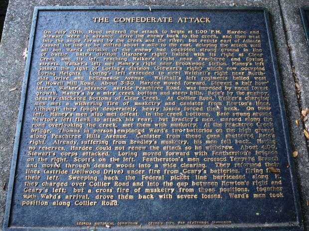 THE BATTLE OF PEACHTREE CREEK MEMORIAL TABLET #5