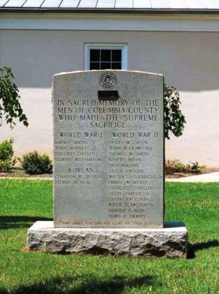 COLUMBIA COUNTY WAR VETERANS MEMORIAL