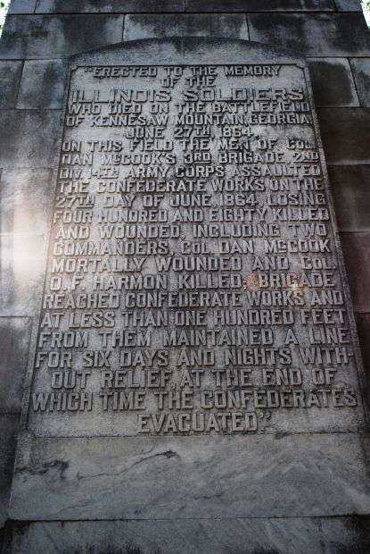 ILLINOIS BATTLE OF KENNESAW MOUNTAIN MONUMENT STONE C