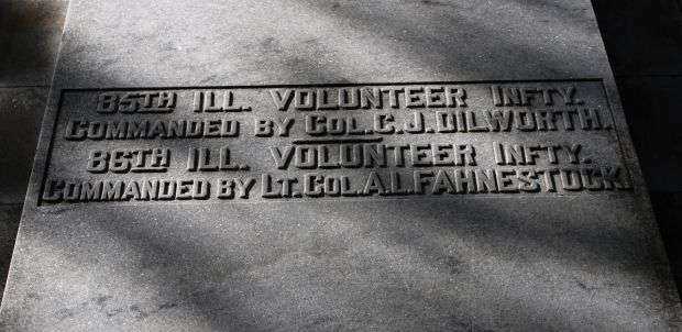 ILLINOIS BATTLE OF KENNESAW MOUNTAIN MONUMENT STONE A