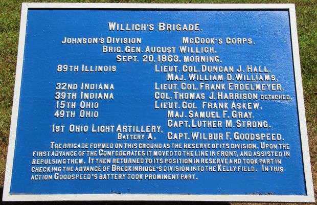 WILLICH’S BRIGADE WAR MEMORIAL PLAQUE V