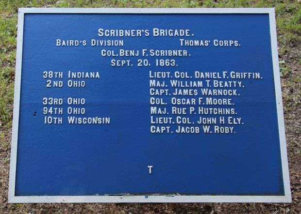 SCRIBNER’S BRIGADE WAR MEMORIAL PLAQUE A