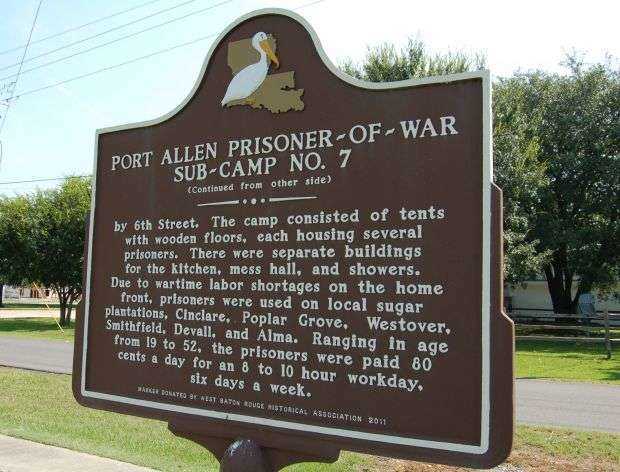 PORT ALLEN PRISONERS-OF-WAR MEMORIAL MARKER BACK
