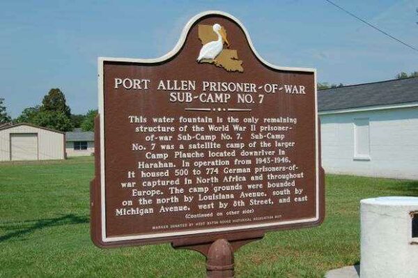 PORT ALLEN PRISONERS-OF-WAR MEMORIAL MARKER FRONT