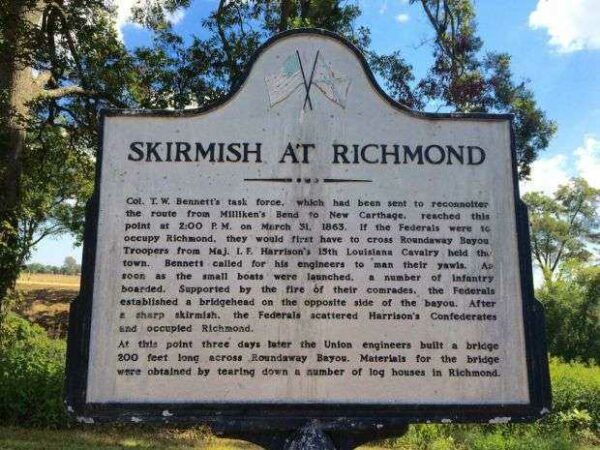 SKIRMISH AT RICHMOND WAR MEMORIAL MARKER