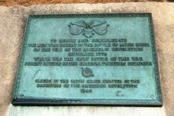 THE BATTLE OF BATON ROUGE MEMORIAL PLAQUE