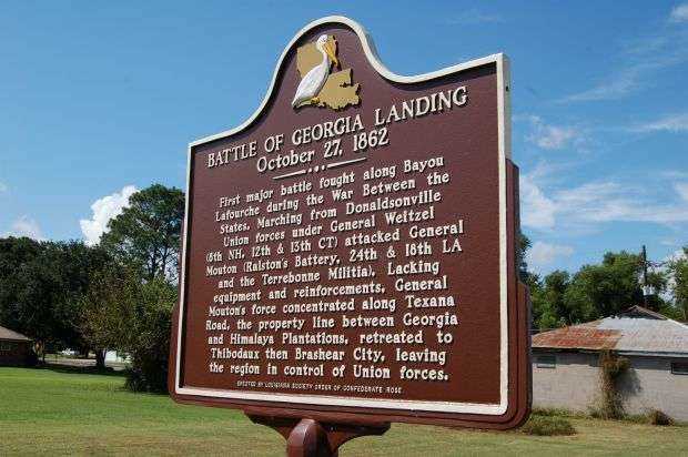 BATTLE OF GEORGIA LANDING WAR MEMORIAL MARKER