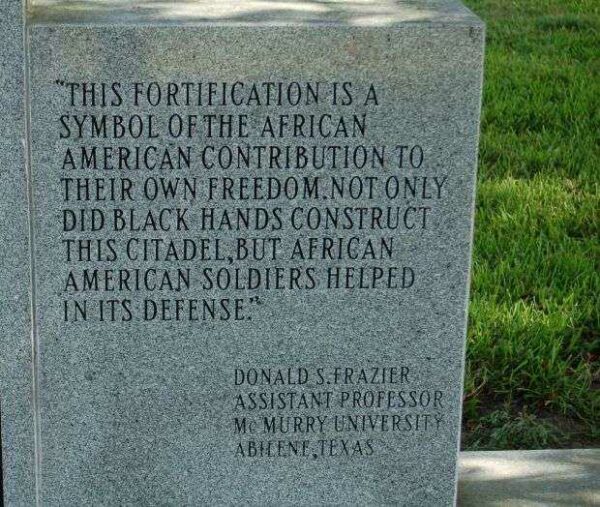 FORT BUTLER AFRICAN AMERICAN SOLDIER MEMORIAL NARRATIVE STONE B