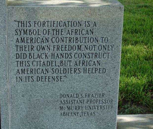 FORT BUTLER AFRICAN AMERICAN SOLDIER MEMORIAL NARRATIVE STONE B