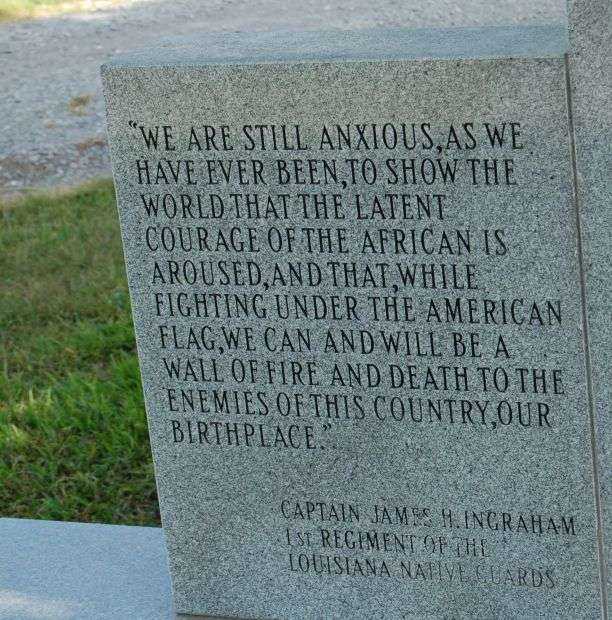 FORT BUTLER AFRICAN AMERICAN SOLDIER MEMORIAL NARRATIVE STONE A