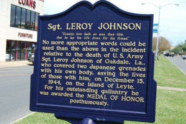 SGT. LEROY JOHNSON MEDAL OF HONOR WAR MEMORIAL MARKER
