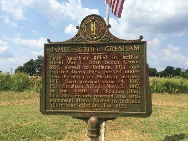 JAMES BETHEL GRESHAM WAR MEMORIAL MARKER