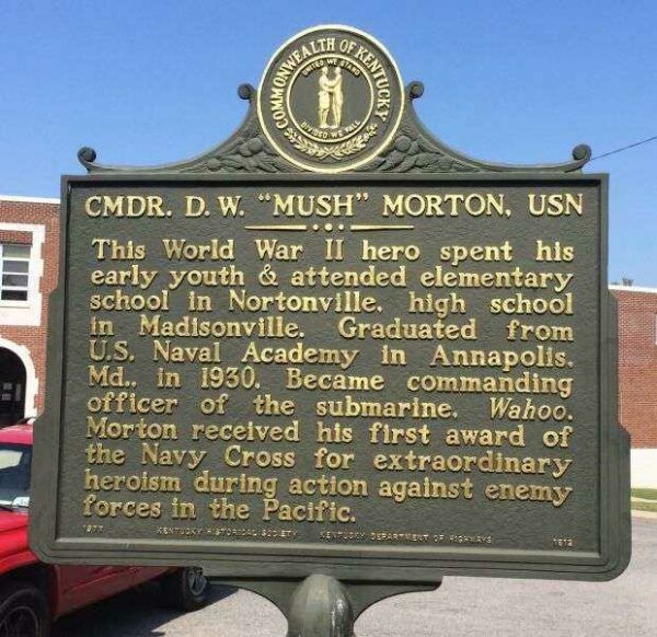 CMDR. D.W. “MUSH” MORTON, USN MEMORIAL MARKER