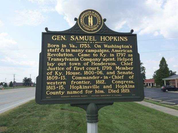 GEN. SAMUEL HOPKINS WAR MEMORIAL MARKER