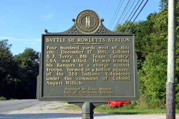 BATTLE OF ROWLETTS STATION WAR MEMORIAL MARKER