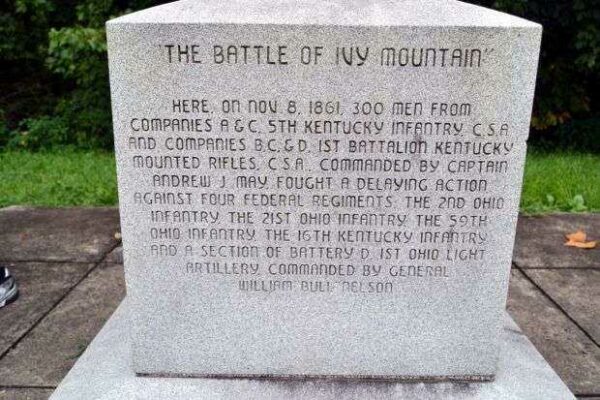 THE BATTLE OF IVY MOUNTAIN MEMORIAL STONE A