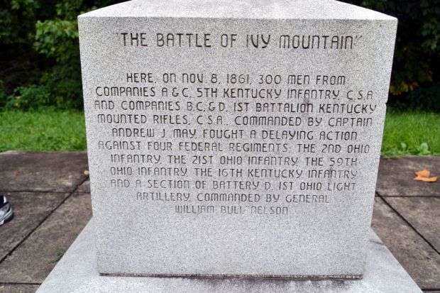THE BATTLE OF IVY MOUNTAIN MEMORIAL STONE A