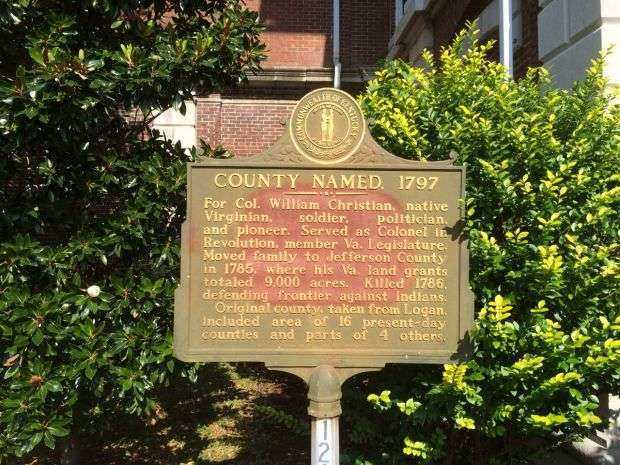 COUNTY NAMED 1797 REVOLUTIONARY WAR SOLDIER MEMORIAL MARKER