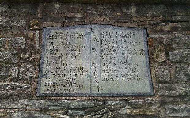 AUGUSTA WORLD WAR I MEMORIAL PLAQUE