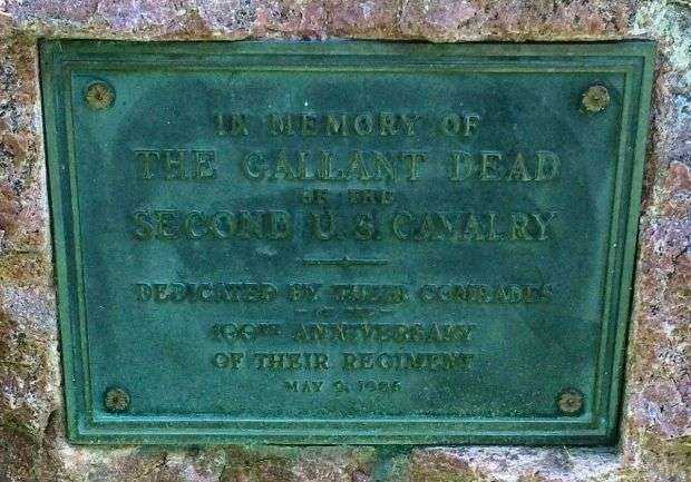 THE GALLANT DEAD OF THE SECOND U.S. CAVALRY MEMORIAL PLAQUE
