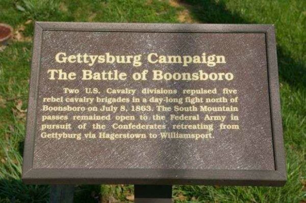 THE BATTLE OF BOONSBORO WAR MEMORIAL MARKER