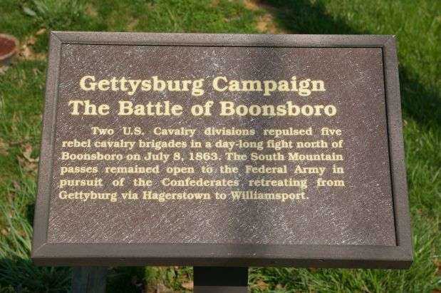 THE BATTLE OF BOONSBORO WAR MEMORIAL MARKER