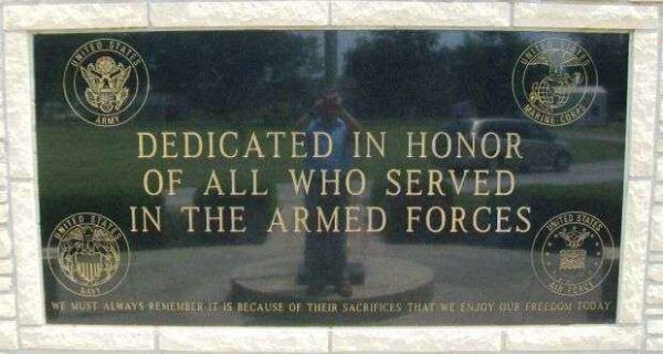 WAVERLY VETERANS MONUMENT DEDICATION PLAQUE