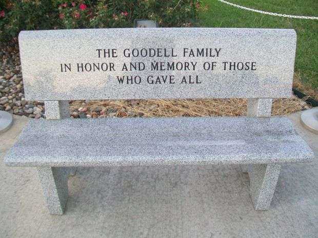 PLEASANT HILL CEMETERY WAR VETERANS MEMORIAL BENCH A