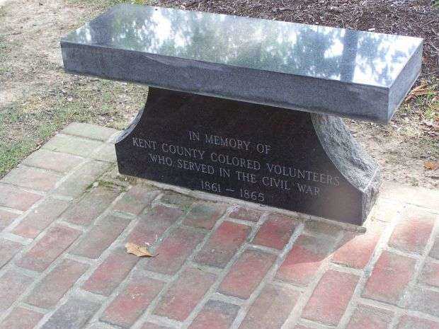 KENT COUNTY COLORED TROOPS WAR MEMORIAL BENCH