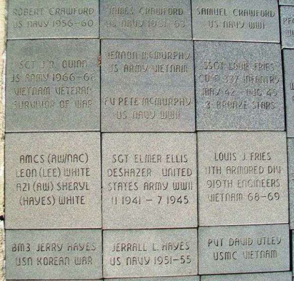 DEFENDERS OF FREEDOM VETERANS MEMORIAL PAVERS