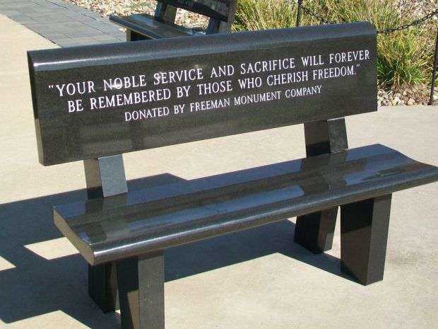 DEFENDERS OF FREEDOM VETERANS MEMORIAL BENCH