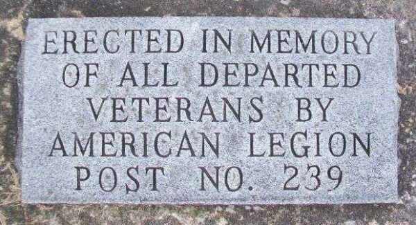 AMERICAN LEGION POST NO. 236 VETERANS MEMORIAL FLAGPOLE STONE