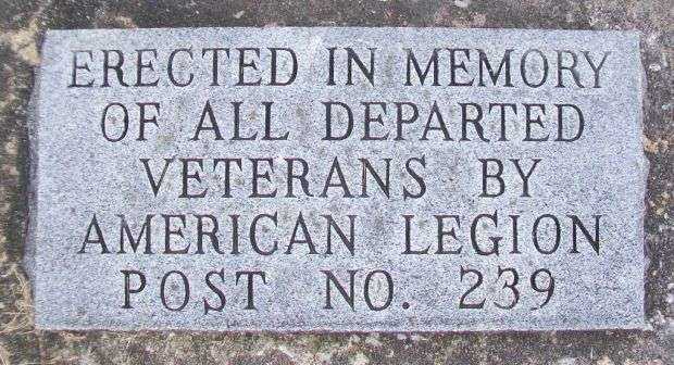 AMERICAN LEGION POST NO. 236 VETERANS MEMORIAL FLAGPOLE STONE