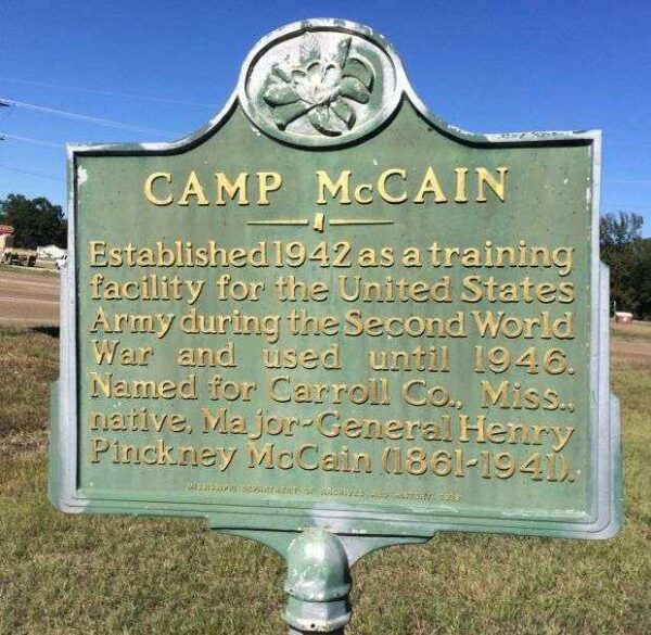 CAMP MCCAIN WAR MEMORIAL MARKER