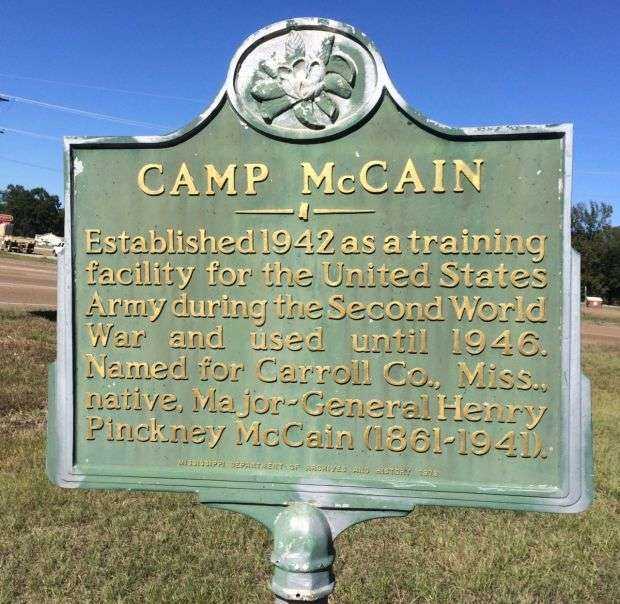 CAMP MCCAIN WAR MEMORIAL MARKER