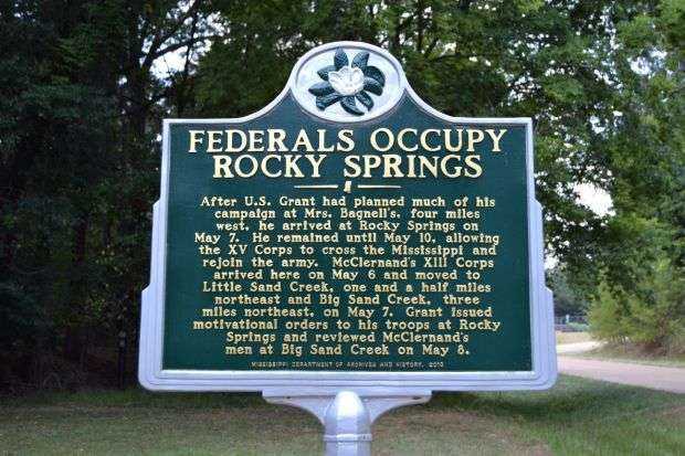 FEDERALS OCCUPY ROCK SPRINGS MEMORIAL MARKER