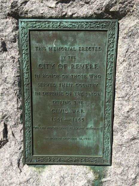 CITY OF REVERE CIVIL WAR MEMORIAL PLAQUE