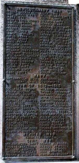 WAREHAM WAR VETERANS MEMORIAL PLAQUE B