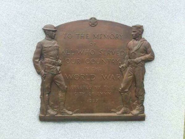 CITY OF LYNN WORLD WAR I MEMORIAL PLAQUE