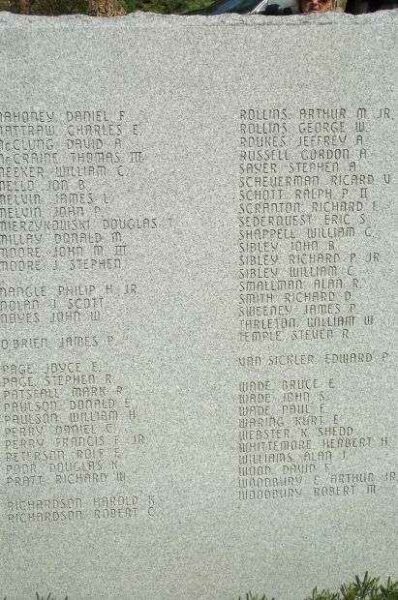 BOXFORD KOREAN AND VIETNAM WARS MEMORIAL STONE B