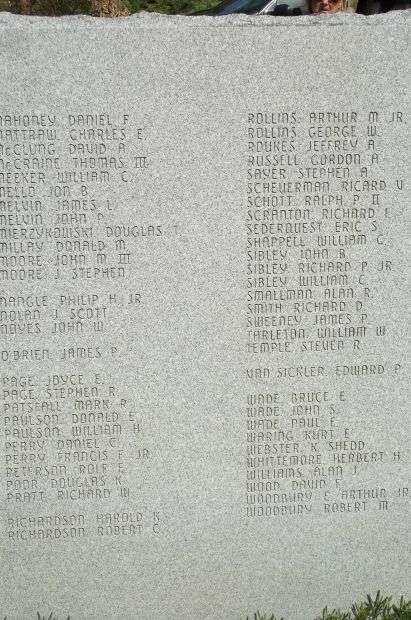 BOXFORD KOREAN AND VIETNAM WARS MEMORIAL STONE B