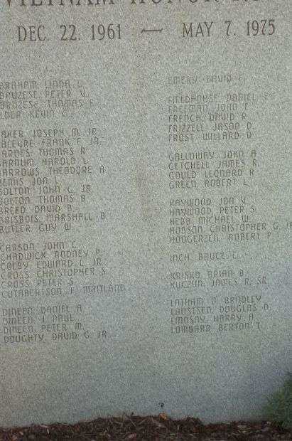 BOXFORD KOREAN AND VIETNAM WARS MEMORIAL STONE A