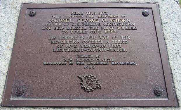 COLONEL GEORGE CLAGHORN REVOLUTIONARY WAR MEMORIAL PLAQUE