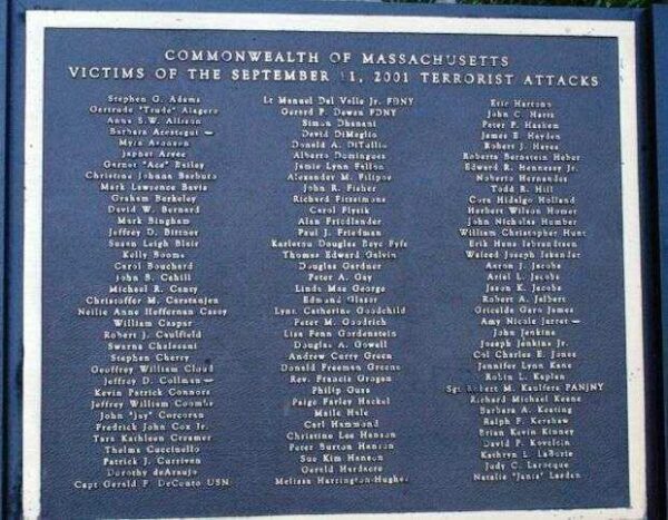 BATTLESHIP COVE 9-11 MEMORIAL PLAQUE C