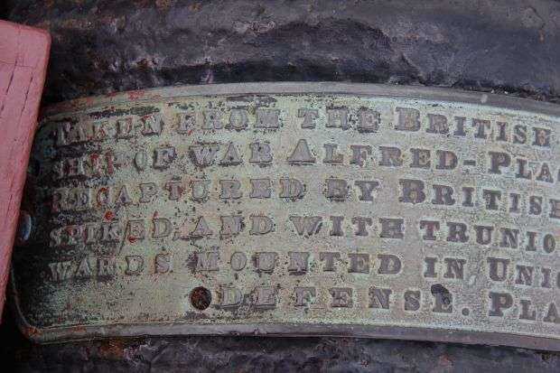 FORT PHOENIX REVOLUTIONARY WAR CANNON MEMORIAL PLAQUE A